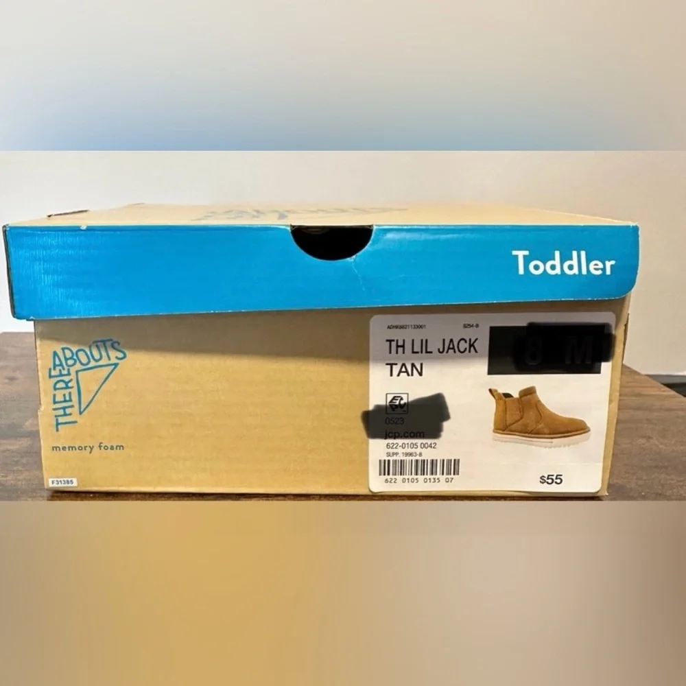 Thereabouts Toddler Boys Tan LIL Jack Flat Heel Chelsea Boots NWT Size 5